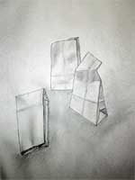 Pencil Drawing - Paper Bags