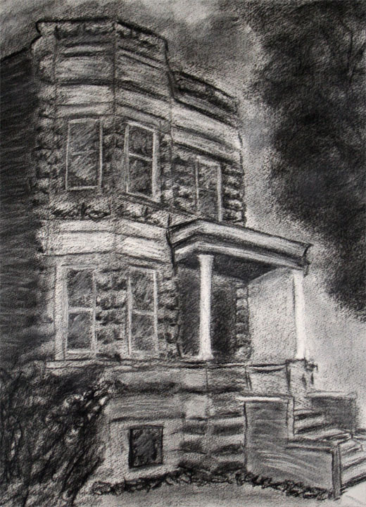 Mom's House - Charcoal on Arches Cover