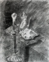 Still Life - Charcoal on charcaol paper
