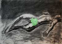 Reclining Male Nude - Figure Drawing II