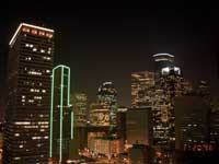 Night view of Houston from balcony